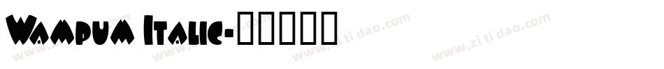 Wampum Italic字体转换